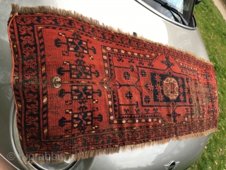 Antique Ersari Torba - large tent bag - 19th century - fragment
clean - great colors, soft wool on goats hair - Size: approx. 160 cm x 52 cm
     