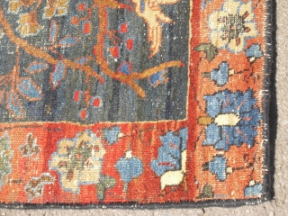 Very rare NW-Persian - maybe Tabriz - small lovely pictorial ru - made around 1860 probably - very clean - great colours - size: approx 76 cm x 122 cm - shipping  ...