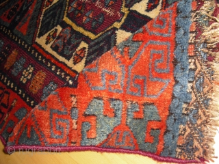 Old Anatolian Runner Fragment, soft wool, the end with the kilim is repiled, size 120 x 73 cm, very clean, shpment worldwide           