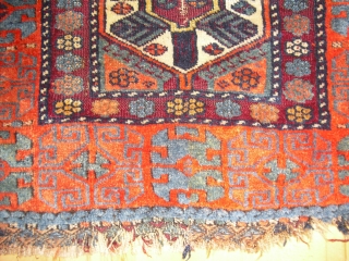 Old Anatolian Runner Fragment, soft wool, the end with the kilim is repiled, size 120 x 73 cm, very clean, shpment worldwide           