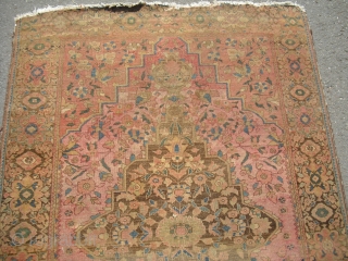 Antique 19century Feraghan - Saruk - Fragmentary - great colors - unique patina/ size: approx 100 x 150 cm              