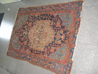 Worn Heriz - Bakshaish - c 1910 - 1,90 mtr x 1,30 mtr - carpet - very elegant and balanced colours, recently washed          