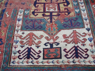 Small Prayerrug Karachoph Fragment - early piece - around 1840 - very soft wool - great colours                
