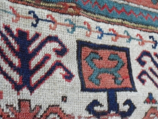 Small Prayerrug Karachoph Fragment - early piece - around 1840 - very soft wool - great colours                