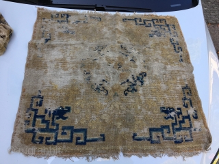 early Ningxia mat fragmented, Maybe Kangxi era 17th/18th century, professional washed                      