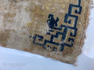 early Ningxia mat fragmented, Maybe Kangxi era 17th/18th century, professional washed                      