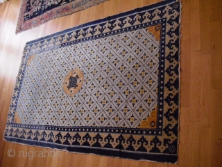 Antique chinese Rug/ Rare Ningxia / Ning Sia Fragment / 19th century probably/ size: 205 x 126 cm/ washed              