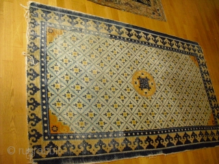 Antique chinese Rug/ Rare Ningxia / Ning Sia Fragment / 19th century probably/ size: 205 x 126 cm/ washed              