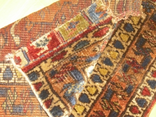 Kurdish Bagface fragment - probably I Qu. 20th - very soft and glossy wool - rare motif - shipping worldwide             