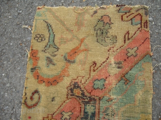 Antique Carpet Fragment - around 1800 - Size: 60 cm x 32 cm - very rare, I have no idea about the provenience of this piece - shipping worldwide possible   