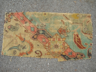 Antique Carpet Fragment - around 1800 - Size: 60 cm x 32 cm - very rare, I have no idea about the provenience of this piece - shipping worldwide possible   