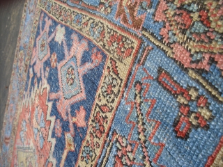 Heriz - Serapi Fragment/ small rare rug/ around 1900 - great natural colors - still elegant - professional washed/ Size: 105 x 150 cm         