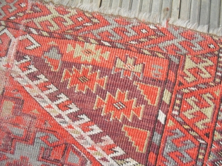 Prayer rug - maybe a baluch - Fragment                         