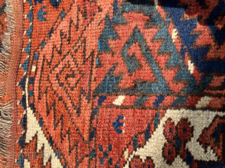 Antique Ersari Turkoman Main Carpet, 5'6 x 7'8, Turkmenistan, Amu Darya region, probably of the third quarter of the nineteenth century. Wool pile on wool foundation with goat hair warps. All natural  ...