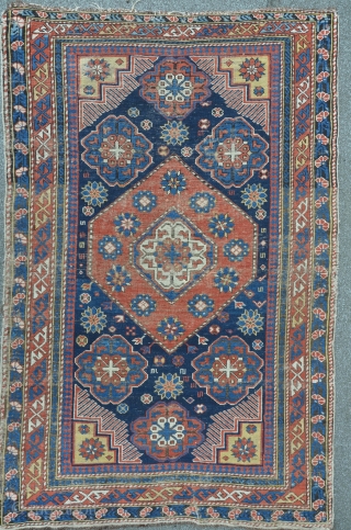 antique shirvan, 19th, rare design. size: 108 x 167 cm                       