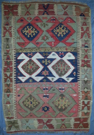 Small Anatolian Kilim, 19th.C. Seize: 131x89 cm. very nice condition                       