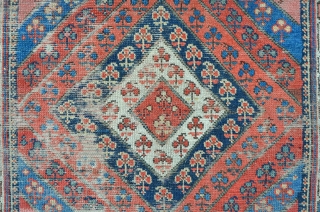 Exceptional Carpet ca. 1870, 128 x 201 cm. I would much appreciate if someone could help me to identify this carpet for which I could not find any analogy. Thanks in advance! 
