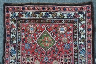 Lovely antique Persian Lori in mint condition. Last Q. 19th. Meaty pile all over. 190 x 101 cm.               