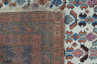 Antique Persian Kurdish Carpet, 222 x 128 cm, heavy, meaty floor, excellent colors                    