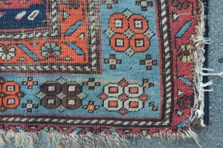 South / east caucasian carpet from the Saliani region, 264 x 109 cm, as found condition.                 