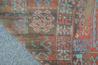 East Anatolian Carpet Fragment, 19th, 214 x 99 cm                        
