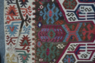 Large east Anatolian Kilim fragment, 238 x 152 cm                        