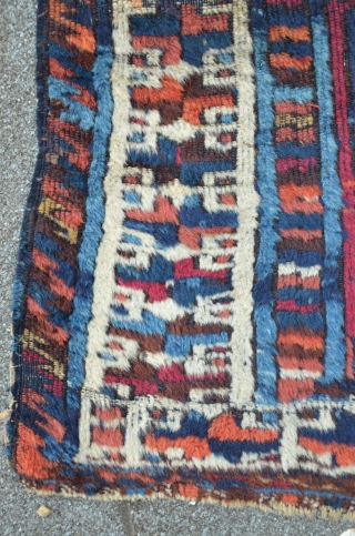 East Anatolian Carpet, probably Malatya, 195 x 102, beautiful Z and S minor borders with great colors.                