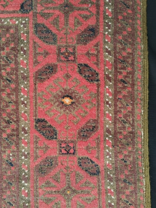 Antique Baluch with pink ground border, 191 x 116 cm                       