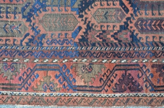 Antique Baluch with Boteh field, fascinating colors, 164 x 88 cm                      