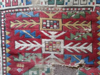 Kasak Fragment, one medaillon missing..parts sewed together. 121 x 169 cm                      