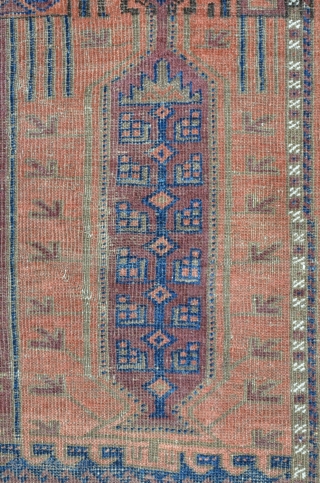 Baluch, 201 x 117 cm, rare design with beautyful colors, equal thin floor, last Q.19th.                  