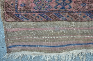 Baluch, 201 x 117 cm, rare design with beautyful colors, equal thin floor, last Q.19th.                  