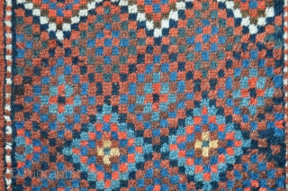 Kurdish ( Persian) Carpet with stunning field composition, 231 x 116 cm                     