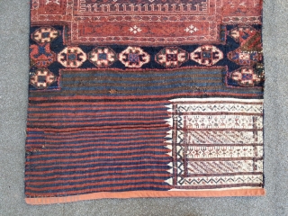 Bachtiar, mixed techniques. 204 x 97 cm. Made of two identical large bags. 19th Century                  