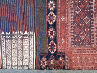 Bachtiar, mixed techniques. 204 x 97 cm. Made of two identical large bags. 19th Century                  