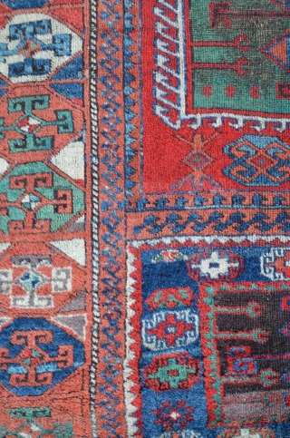 East Anatolian Yuruk, 19th, great colors...lots of different greens, aubergine.
203 x 134 cm. 
                   