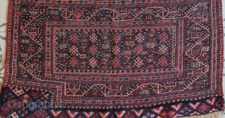 Early 20th C, Bakhtiari/Luri Khorjin half. Very fine, white cotton. Great condition. Nice colour.                   