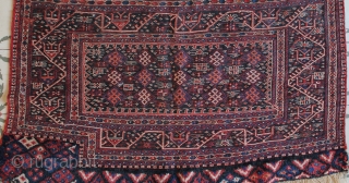 Early 20th C, Bakhtiari/Luri Khorjin half. Very fine, white cotton. Great condition. Nice colour.                   