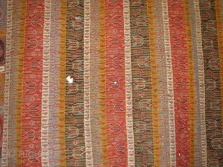 Two khatraz cloth shawls, the long one measures 115"x52", the rumal measures 78"x80" and a long khatraz fragment that measures 18"x96+".  All with holes. All the same weave, coarse on the  ...