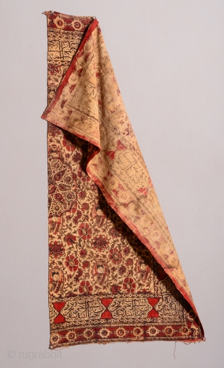 Antique Kalamkari (half)
Possibly Ahmad Shah Qajar 
50 x 25 inches                       