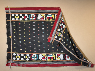 Indian Manipur shawl from Angami Naga 81 x 55 inches                       