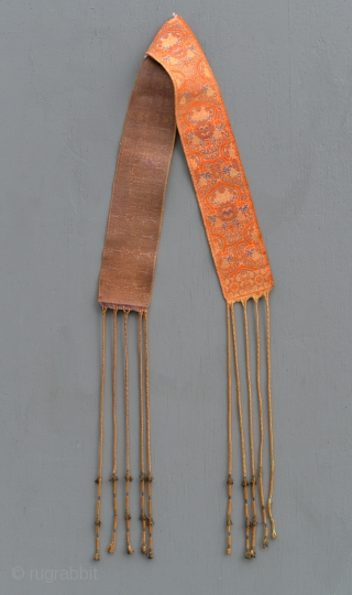 XIXth Century Moroccan Arab, Berber or Sephardi Wedding Sash in excellent condition with intact tassels.                  