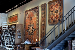 A prominent Southern rug collection on sale and display at the Sarkis Kish Oriental Rug Gallery in Memphis, TN. This collection includes an inscribed Star Kazak, inscribed Serapis, an inscribed Karachoff --  ...