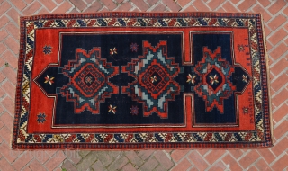 Antique inscribed Armenian rug dated 1908. 4x8.                          