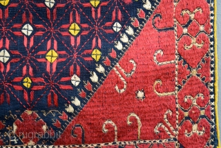 Pair of antique Phulkari pillow cases.                           