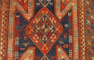 XIXth C. Armenian Sevan Kazak. Has fold repair, otherwise all original. A + colors.                   