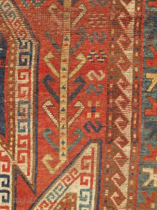 XIXth C. Armenian Sevan Kazak. Has fold repair, otherwise all original. A + colors.                   