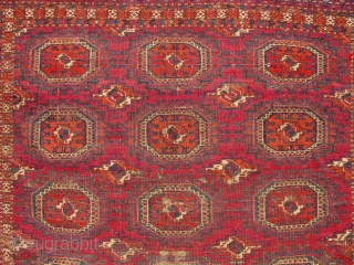 Early prototypical Turkoman Saryk.
65 x 41 inches. Finest imaginable weave.
                       