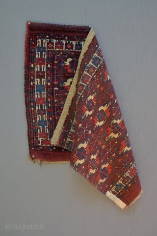Rare Yomut / Yomud Chuval with bat / bird border. Missing right border otherwise great.
                  