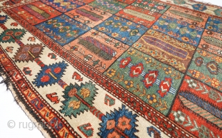 Early Village Bakhtiar or Bakhtiari
All natural colors and good original condition. Needs selvages 
4 x 6 ft                